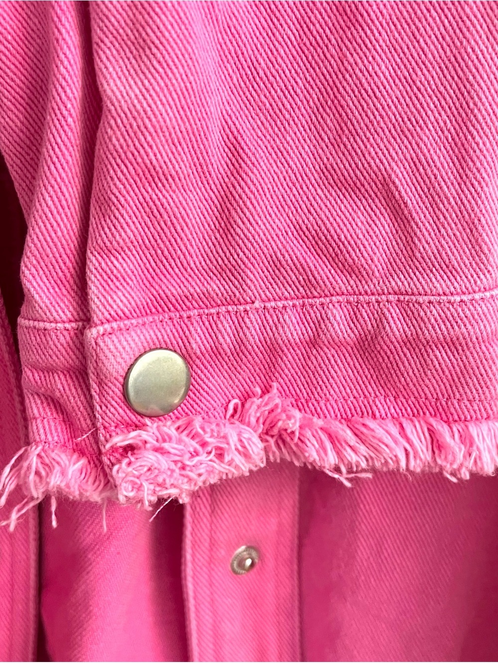 Umgee Denim Studded Barbie Pink Jacket - Picture 6 of 8